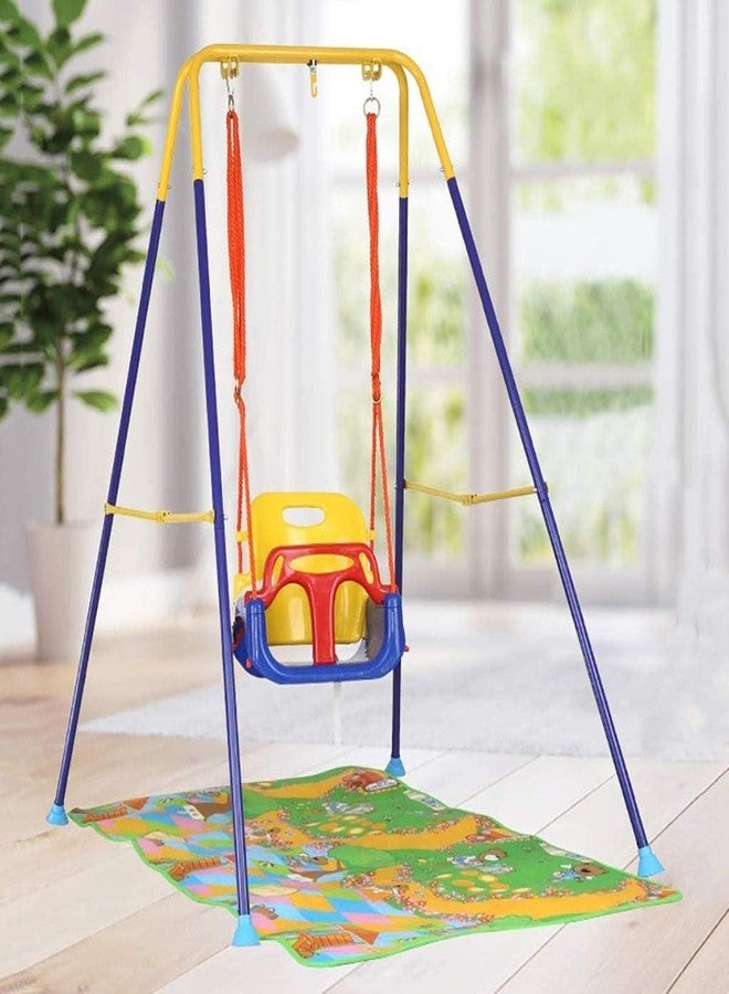 MAPPLE CREATION Toddler Swing Set with 4 Sandbags, Indoor/Outdoor Baby Swing with Foldable Metal Stand, Kids Swing Set for Backyard, Clear Instructions, Easy to Assemble & Store || Pack of 1 - Image 2